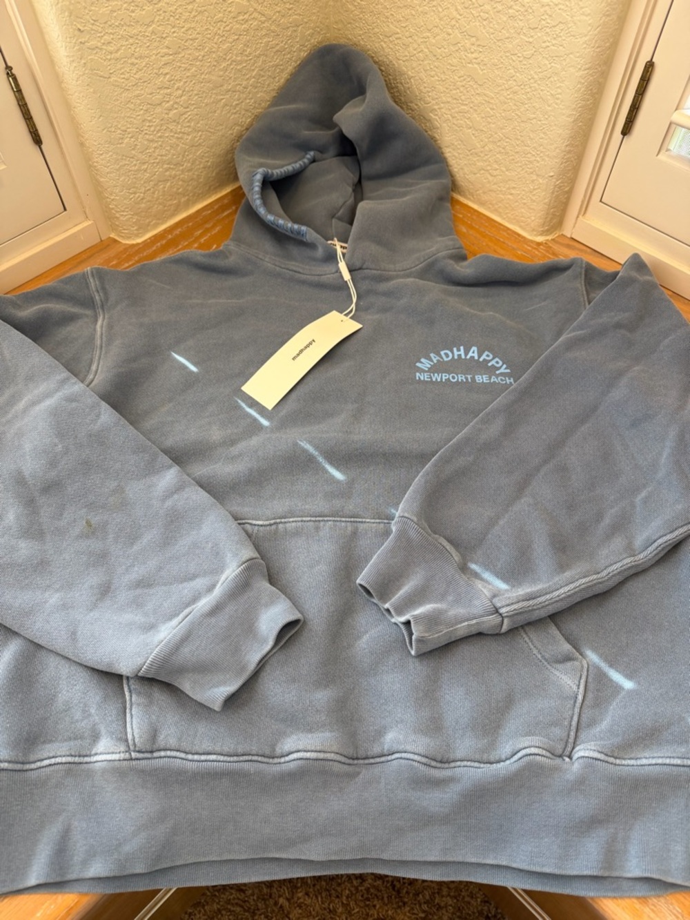 *SOLD* NWT Madhappy Newport Beach Slate Blue Midweight Hoodie - Picture 4 of 13